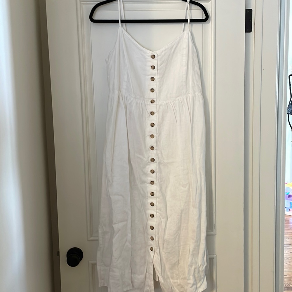 Madewell linen midi dress